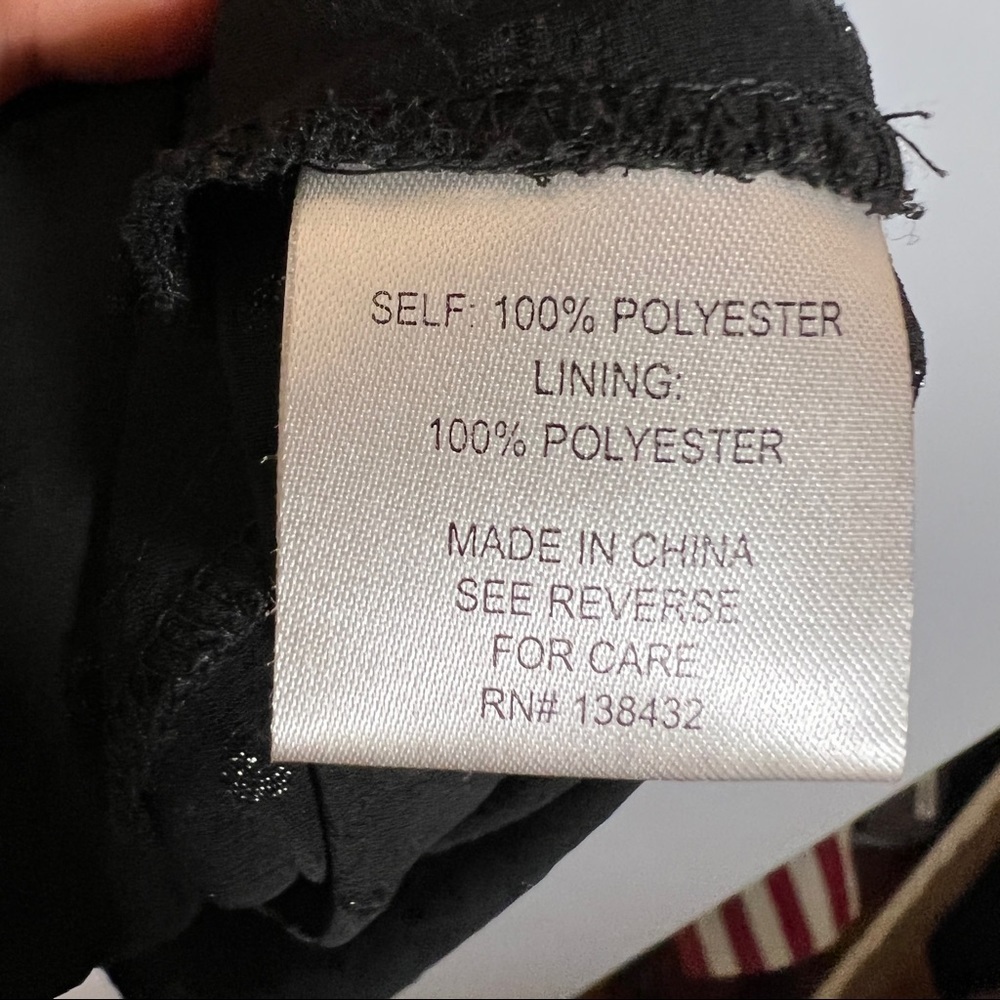 MODCLOTH Sparkling Black Fit & Flare Dress. Bodice has pleats, chocker, Size L - Picture 10 of 12